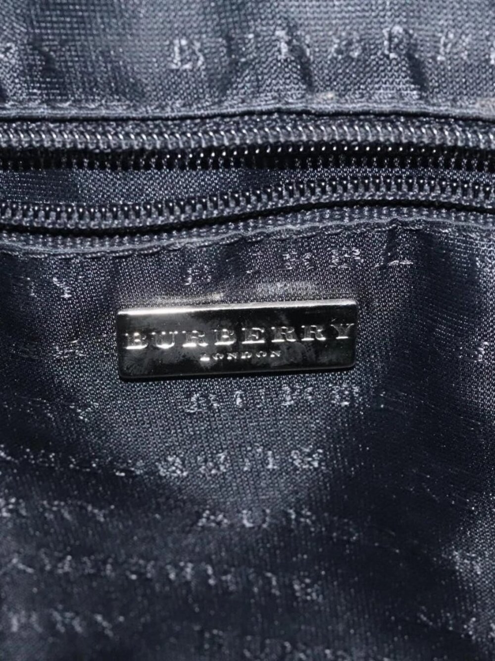 BURBERRY Nova Check Hand Bag PVC Beige Silver Auth 127268 - Picture 14 of 16